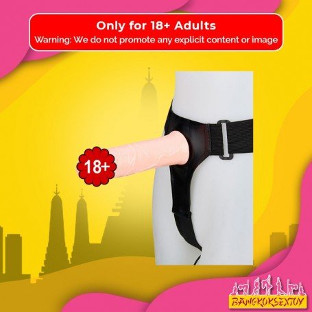 LeLuv 8 Male Hollow Vibrating Strap On SO-016