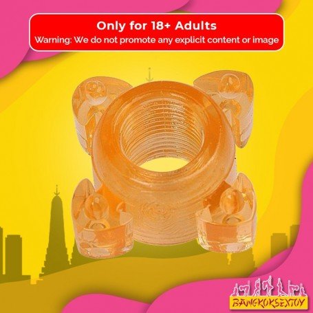 Transparent 4 Tube FingerCock Ring CR-010
