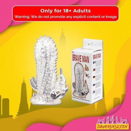 Sheath Rabbit Extender Penis with dots Brave Man PES-020
