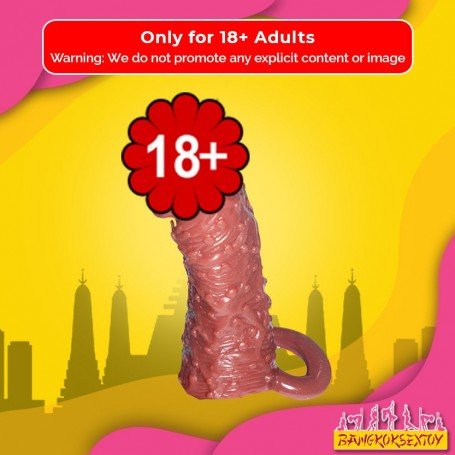 Solid Head Reusable Penis Extension Sleeve chocolate PES-026