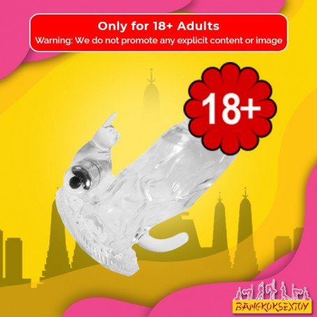 Triple Pleasure Vibrating Rabbit Penis Sleeve PES-028